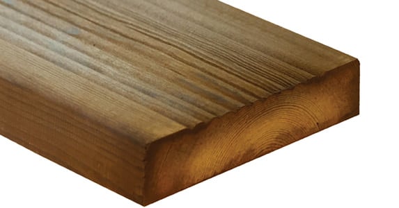 Kebony Scots Pine 28×120 mm terrace board comb faced #2485